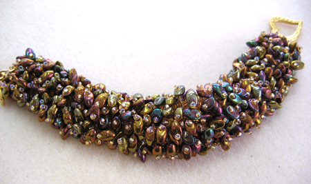 Embellished Herringbone Bracelet by Vicki Green